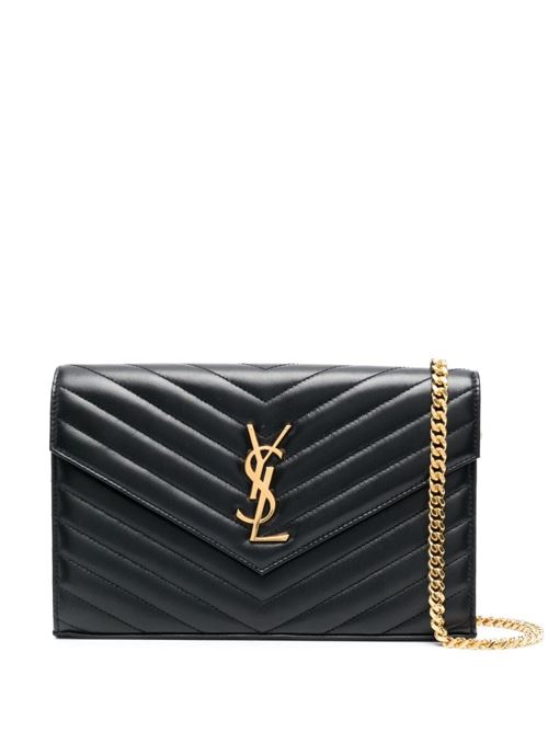 clutch bag with cassandre chain in leather SAINT LAURENT | 377828AAA441000